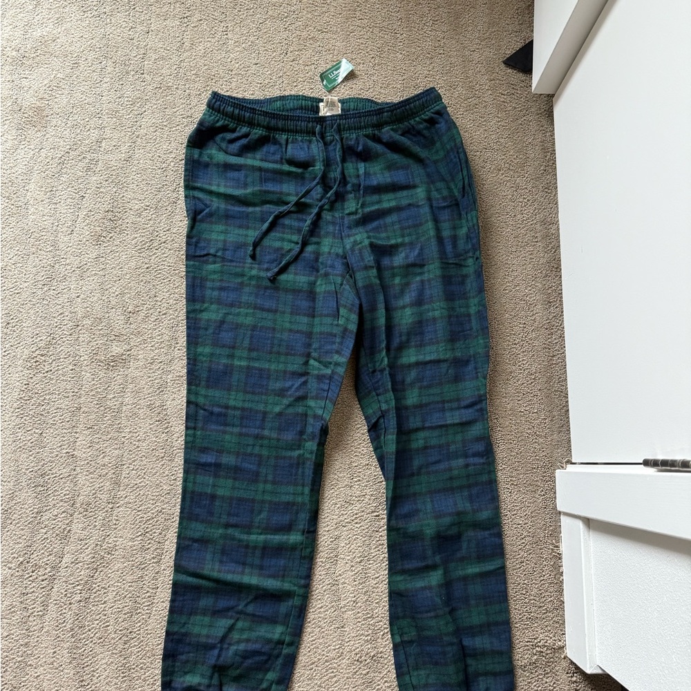 L.L. Bean Blue and Green Checkered Pajama Pants [NWT]